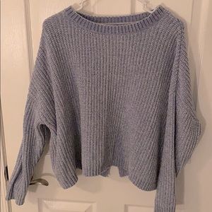 Open back soft sweater